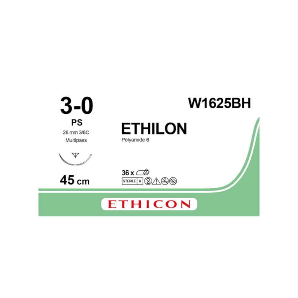 Ράμμα Ethilon No 3/0 με βελόνα 26mm Αντ. Κόπτουσα Πλαστικής P Multipass 3/8c, μήκος ράμματος 45cm