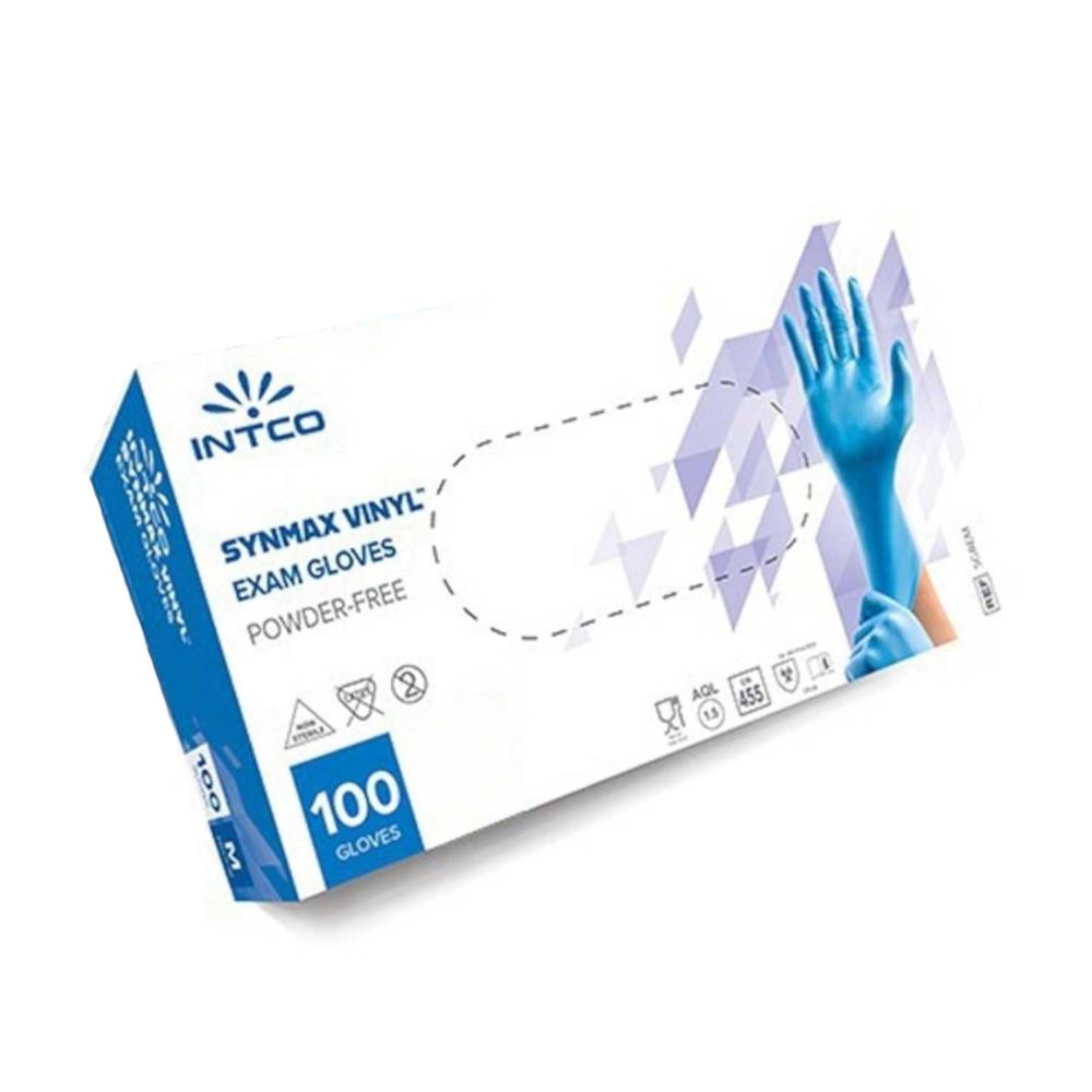 Γάντια Βινυλίου Μπλε, Χωρίς Πούδρα (100άδα)