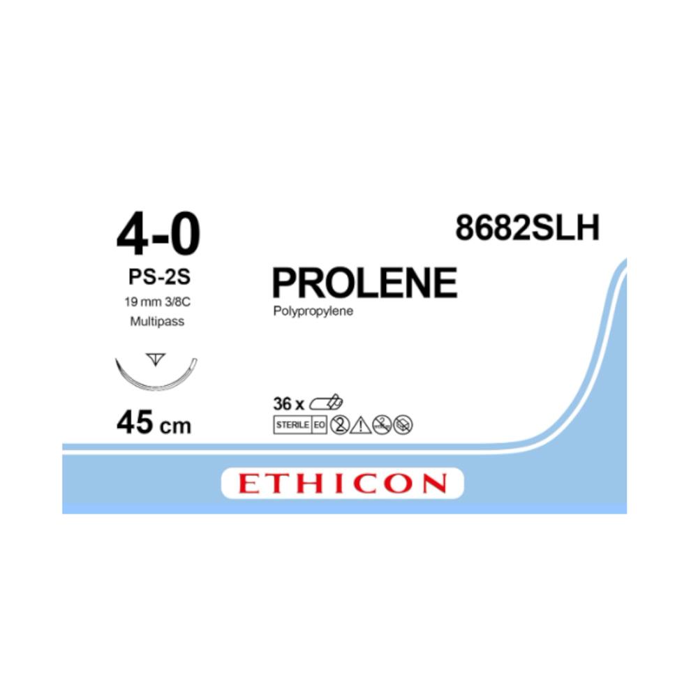 Ράμμα Prolene J&J 4/0 με βελόνα 19mm Κόπτουσα Πλαστικής PS-2S Multipass, 3/8c, μήκος ράμματος 45cm