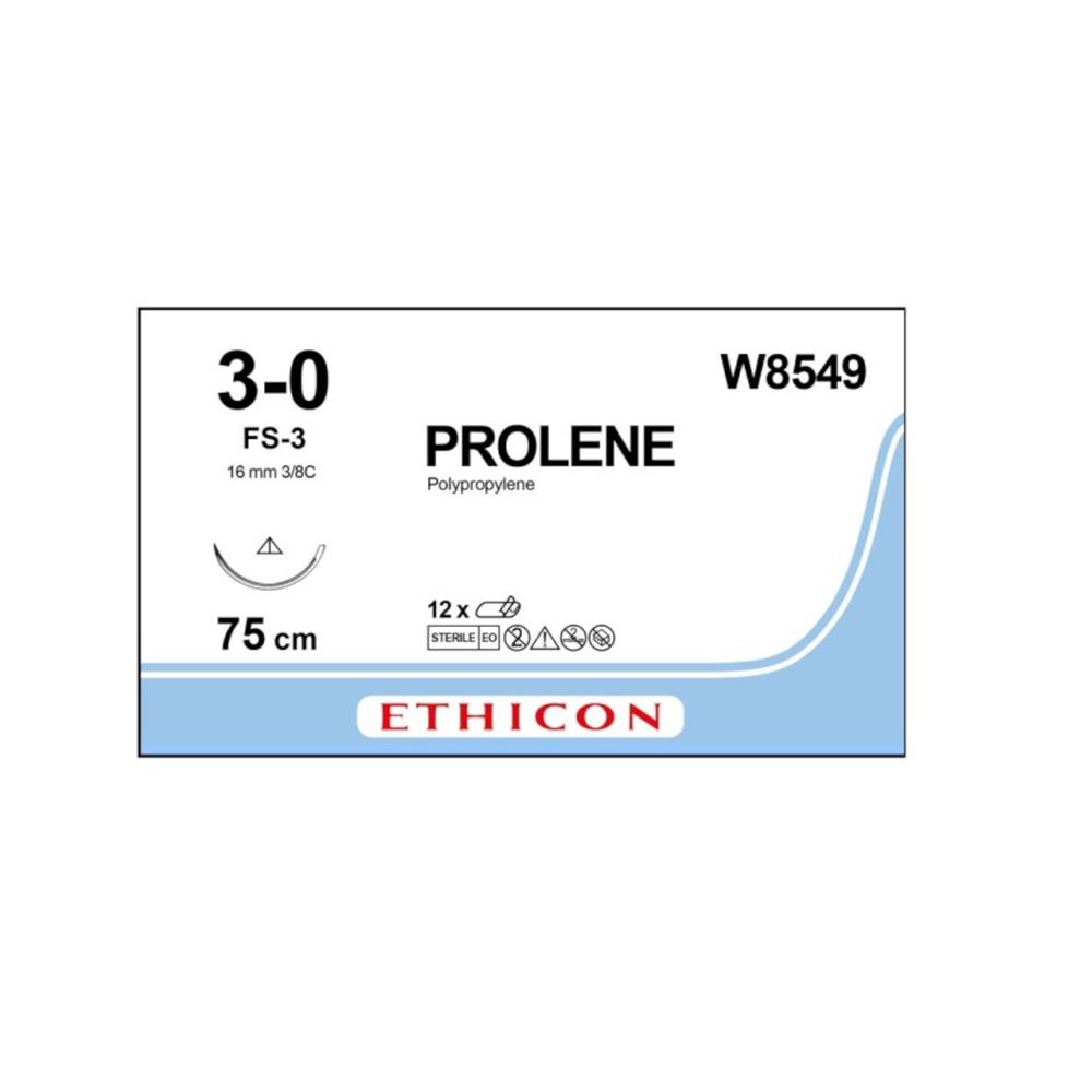Ράμμα Prolene No 3/0 με βελόνα 16mm Κόπτουσα 3/8 κύκλου,μήκος ράμματος 75cm