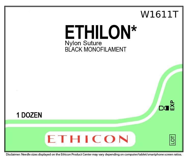 Ράμμα Ethilon No 5/0 με βελόνα 11mm Κόπτουσα Πλαστικής P-1 Multipass, 3/8c, μήκος ράμματος 45cm, χρώμα μαύρο