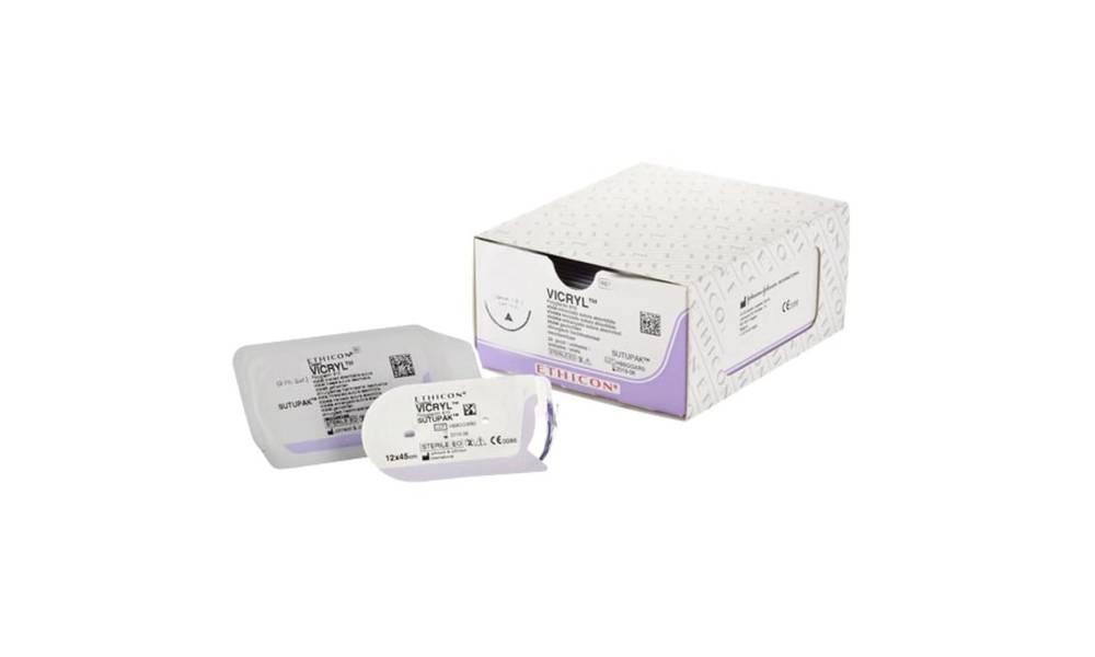 Ράμμα Vicryl No 0 με βελόνα 36mm Στρογγυλή \