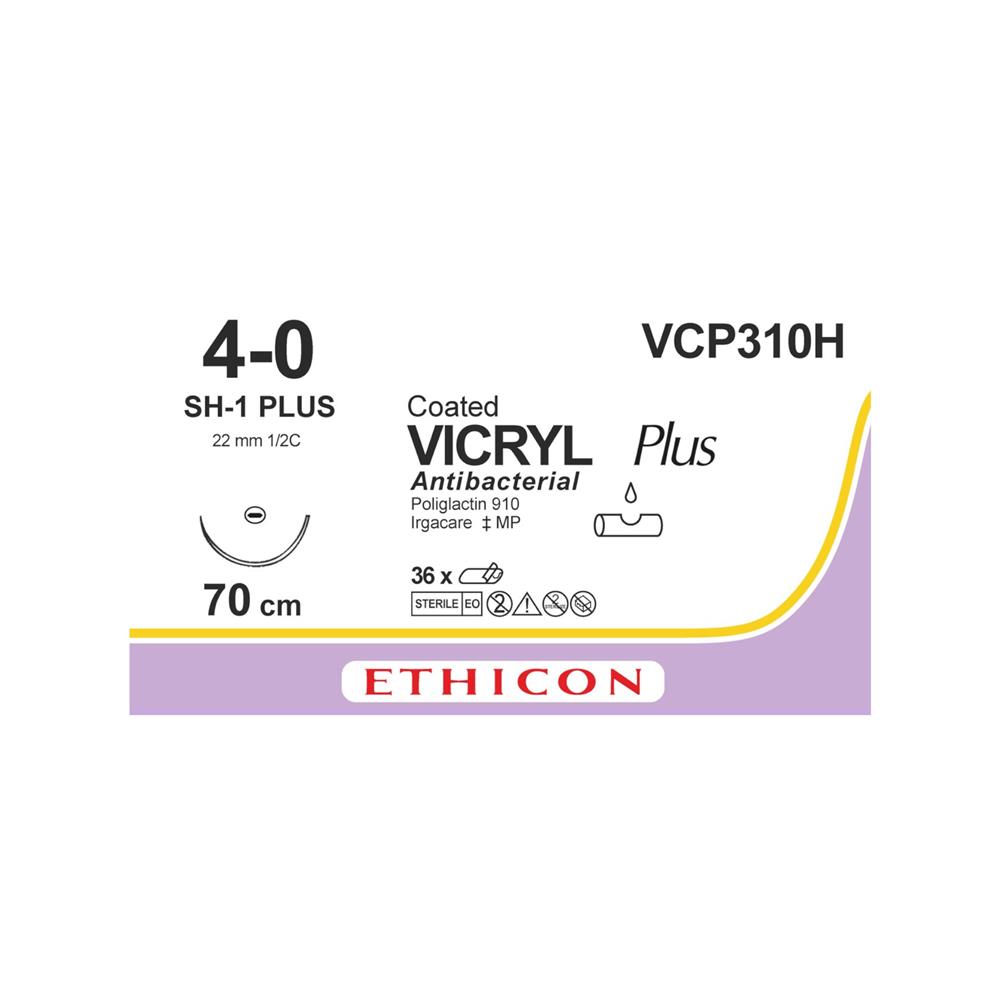 Ράμμα Vicryl Rapide No 4/0 με βελόνα 22mm Στρογγυλή 1/2c, μήκος ράμματος 70cm